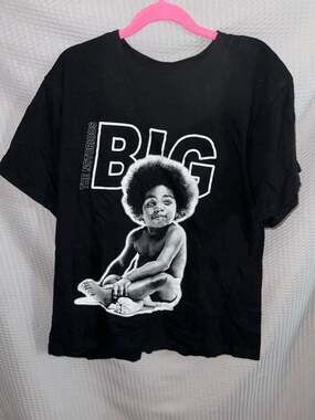 The Notorious B.I.G. Biggie Smalls Ready to Die Baby Graphic T-Shirt Black